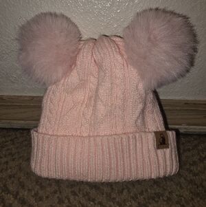 Adorable Pink Pom-Pom Knit Hat for Infants